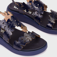 Hiszpańskie sandały - WONDERS C-6551 GRANATOWE