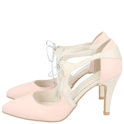 Buty ślubne - TYMOTEO EMMA BADIA RÓŻOWO ZŁOTE