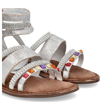 Sandały damskie gladiatorki - LAZAMANI LA75406 BIAŁE