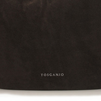 Torebka skórzana - TOSCANIO G107 CIEMNY BRĄZ