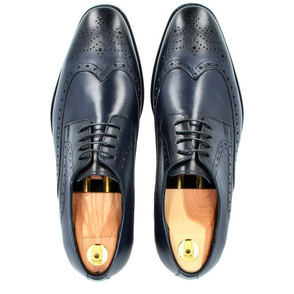 Wizytowe półbuty męskie - TAPI A-6688 GRANATOWE