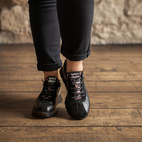 Hiszpańskie sneakersy premium - WONDERS A-2495 CZARNE