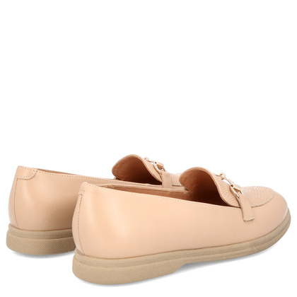 Miękkie mokasyny ze skóry - TYMOTEO P1021 BEŻOWE