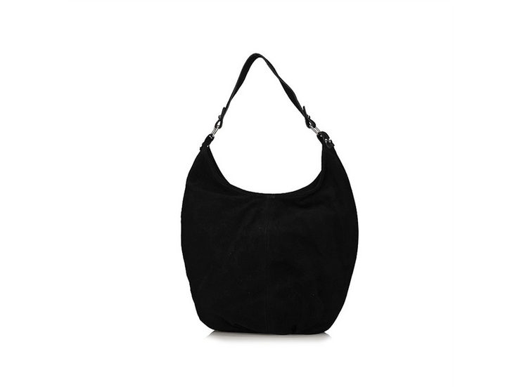 Torebka skórzana worek - TOSCANIO A284 CZARNY