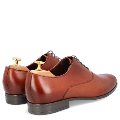 Eleganckie półbuty męskie - TAPI A-7174 BRĄZOWE