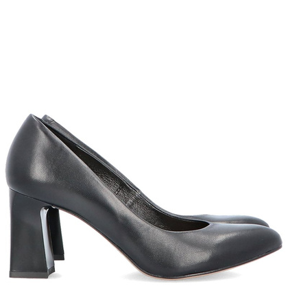 Klasyczne czółenka na słupku - KOTYL 1273 CZARNE