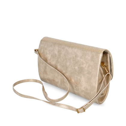 Klasyczna torebka wizytowa - TYMOTEO 32 PRZECIERANY ZŁOTY