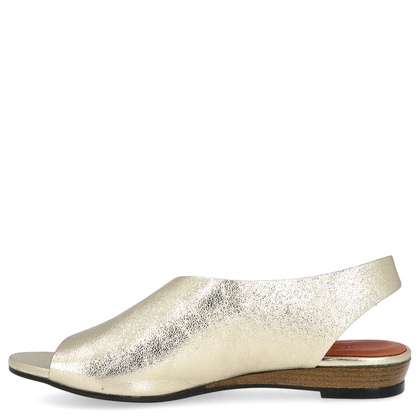 Skórzane sandałki z asymetryczną cholewką - BOCCATO 167.590 ZŁOTE