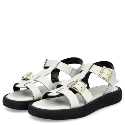 Hiszpańskie sandały - WONDERS AB-1012 KREMOWE