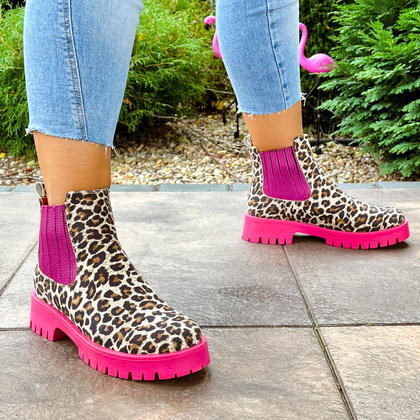 Kolorowe sztyblety - TYMOTEO A1001 PANTERA RÓŻ