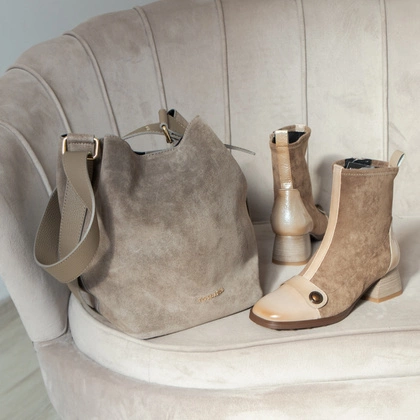 ZESTAW BUTY + TOREBKA - HISPANITAS HI254219 TOSCANIO G100 BEŻOWY