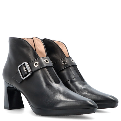 Hiszpańskie botki z wycięciem - HISPANITAS HI254244 CZARNE