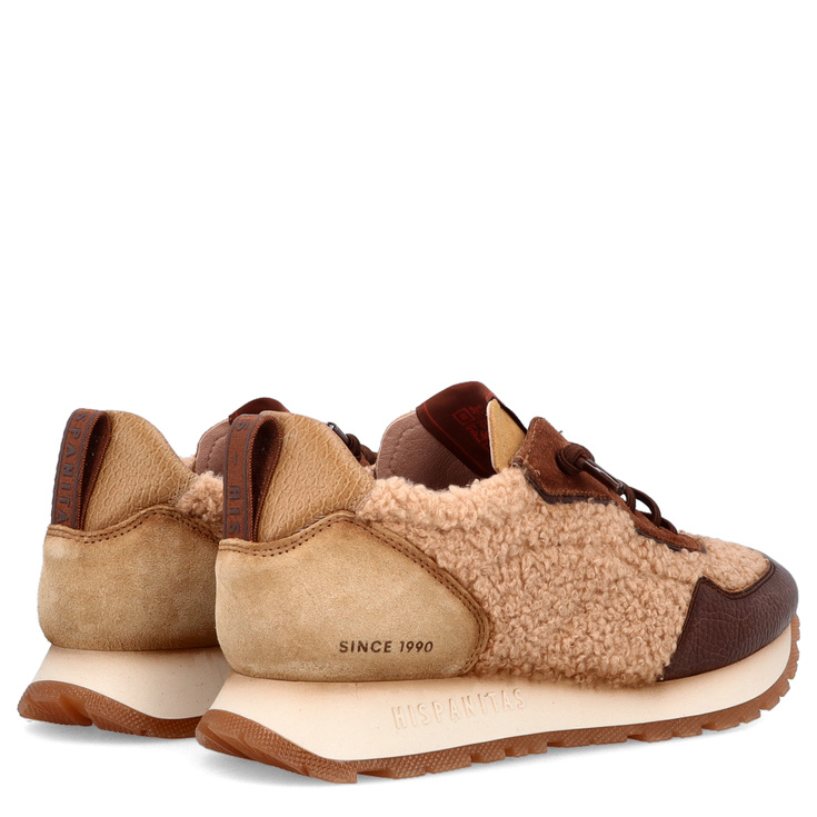 Hiszpańskie sneakersy damskie - HISPANITAS HI254209 BRĄZOWE