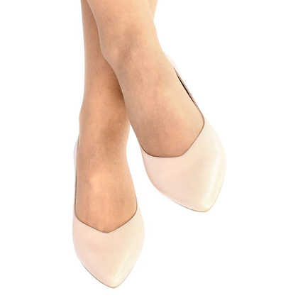 Czółenka na niskim obcasie - KOTYL 9921 BEŻOWE