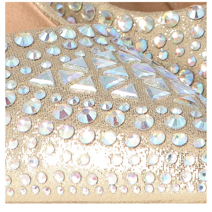 Błyszczące szpilki z kamieniami - MENBUR 23345 ZŁOTO