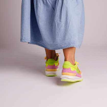 Hiszpańskie sneakersy damskie - GIOSEPPO 74947 NEONOWE