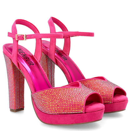Sandały na platformie - MENBUR 24791 FUKSJA