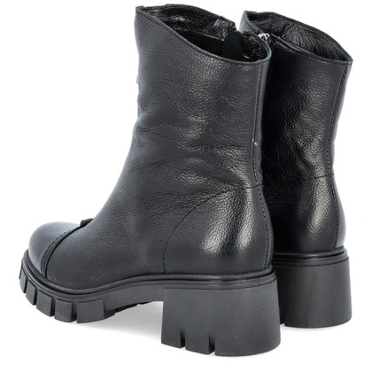 Wygodne botki ze skóry - SIMEN 3264A CZARNY