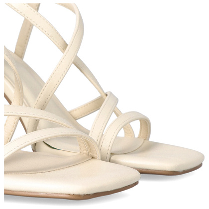 Sandały na ozdobnym słupku - MENBUR 23757 ECRU