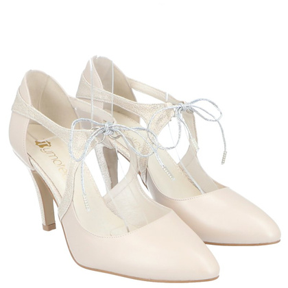 Buty ślubne - TYMOTEO EMMA BADIA PERŁOWO BEŻOWE