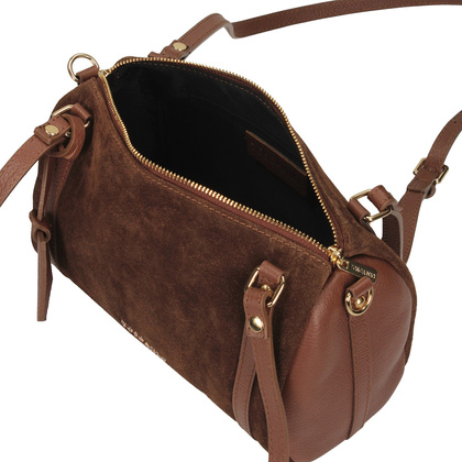 Torebka skórzana - TOSCANIO G163 BRĄZOWY