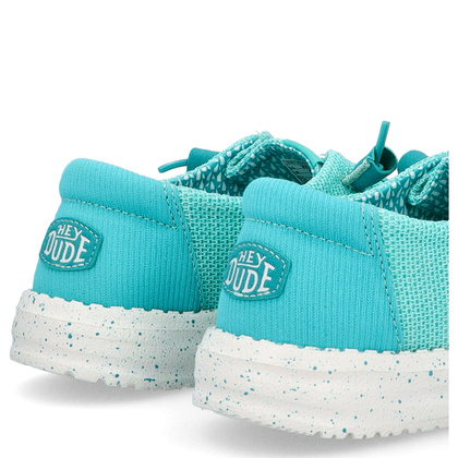 Lekkie półbuty damskie - HEY DUDE WENDY STRETCH SOX 41878 TURKUSOWE