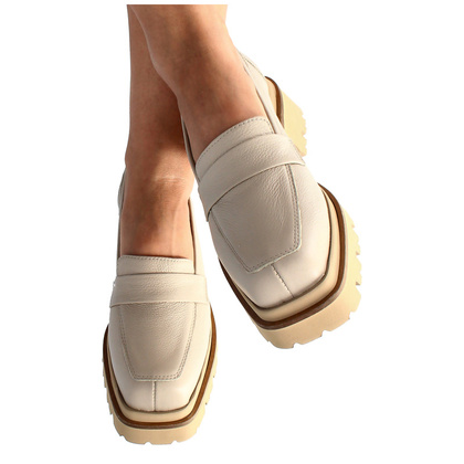 Lordsy na grubszej podeszwie - TYMOTEO M2100 BEŻOWE