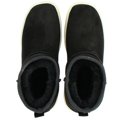 Skórzane śniegowce damskie - RAVINI 23 260 CZARNE