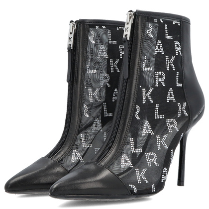 Botki na szpilce premium - KARL LAGERFELD SARABANDE KL30955 CZARNE