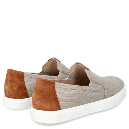 Wsuwane półbuty męskie - CAPRICE 9-14800-42 BRĄZOWE