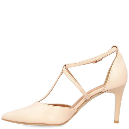 Klasyczne ślubne szpilki - TYMOTEO PANNA BEŻOWE