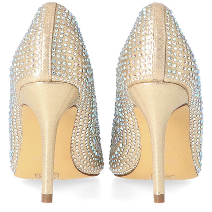 Błyszczące szpilki z kamieniami - MENBUR 23345 ZŁOTO