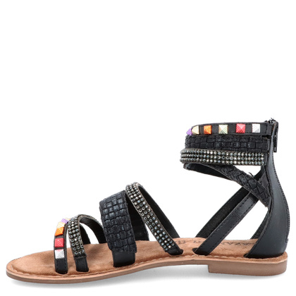 Sandały damskie gladiatorki - LAZAMANI LA75406 CZARNE