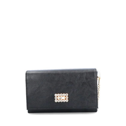 Wizytowa torebka z ozdobą - TYMOTEO 120 CZARNA