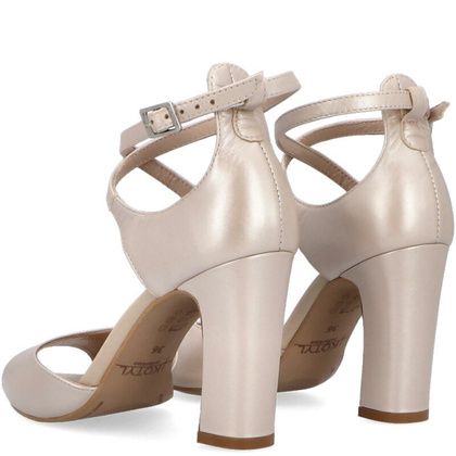 Sandałki na słupku - KOTYL 5915 PERŁOWE