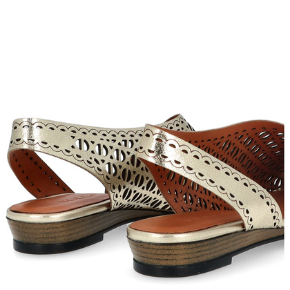 Ażurowe sandałki ze skóry - BOCCATO 167.513 ZŁOTE