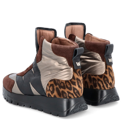 Hiszpańskie sneakersy za kostkę - WONDERS A-2471 MULTIKOLOR