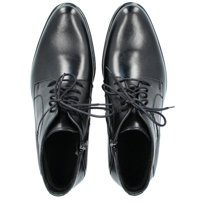 Eleganckie buty męskie zimowe - TAPI D-2372 CZARNE