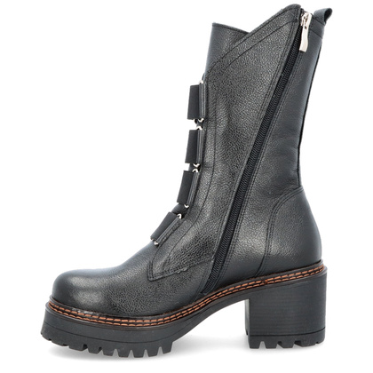 Wysokie workery ze skóry - TYMOTEO 2163/1 CZARNE