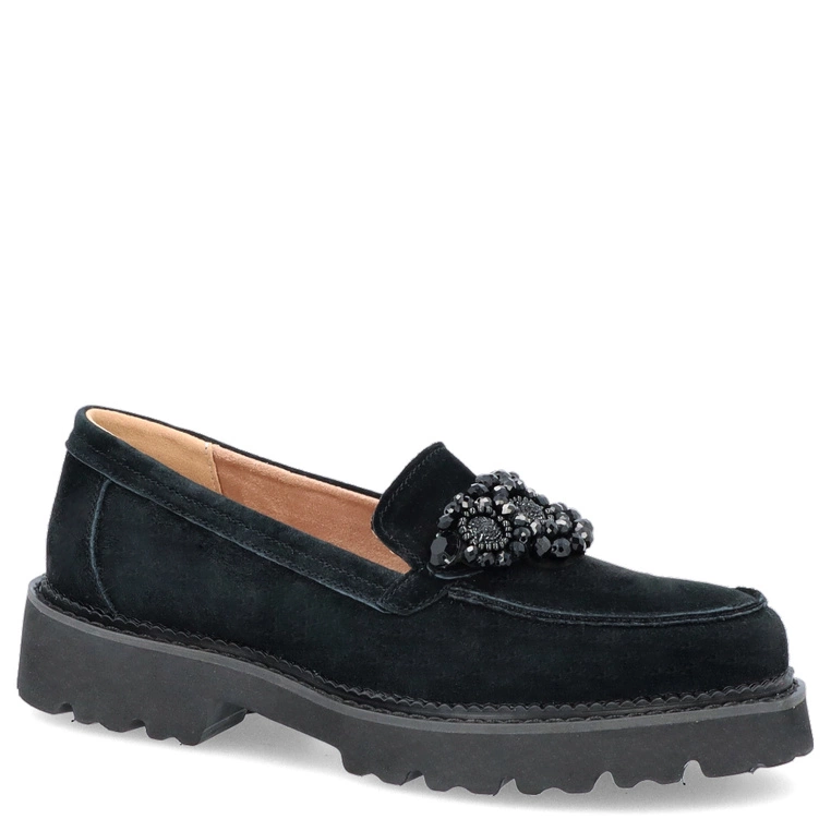 Eleganckie mokasyny z ozdobą - FILIPPO DP6167/24 BK