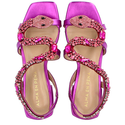 Eleganckie hiszpańskie sandały - ALMA EN PENA V240730 FUKSJA