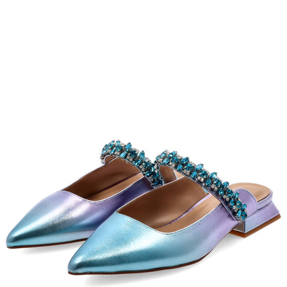 Klapki z zakrytymi palcami - ALMA EN PENA V240366 NIEBIESKIE