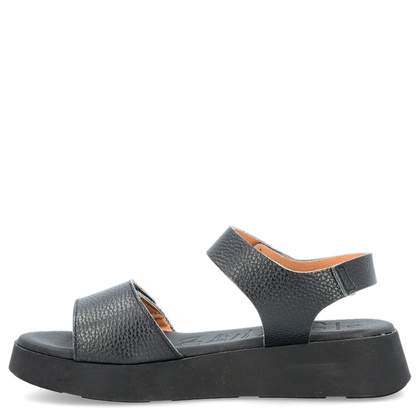 Skórzane sandały zapinane na rzep - OH! MY SANDALS 5650 CZARNE