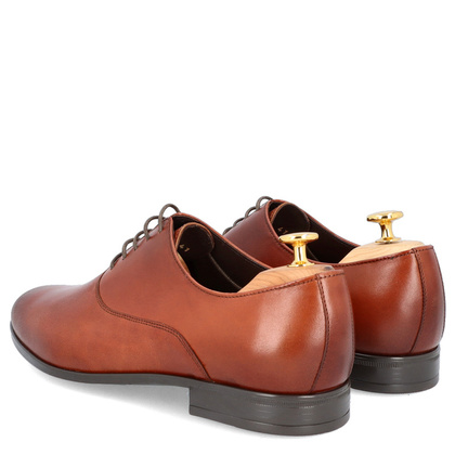 Eleganckie półbuty męskie - TAPI A-7174 BRĄZOWE