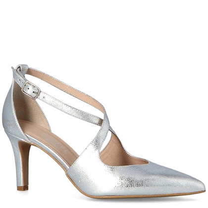 Eleganckie szpilki ślubne - KOTYL 3703 SREBRNE