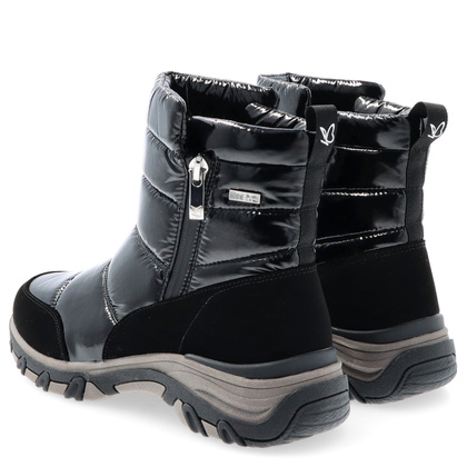 Damskie śniegowce z zamkami - CAPRICE 9-26436-43 CZARNE