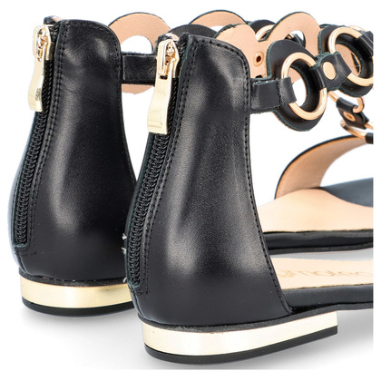 Płaskie sandały - TYMOTEO D1021 CZARNE