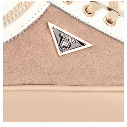 Skórzane trampki damskie - FILIPPO DP4245/23 BEŻOWE