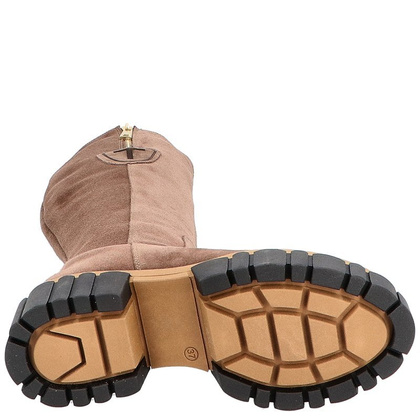 Modne zamszowe kozaki - TYMOTEO M2002 BRĄZOWE