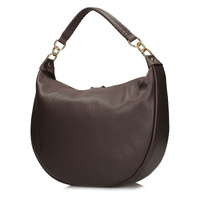 Skórzana torebka - TOSCANIO F217 CIEMNY BRĄZ